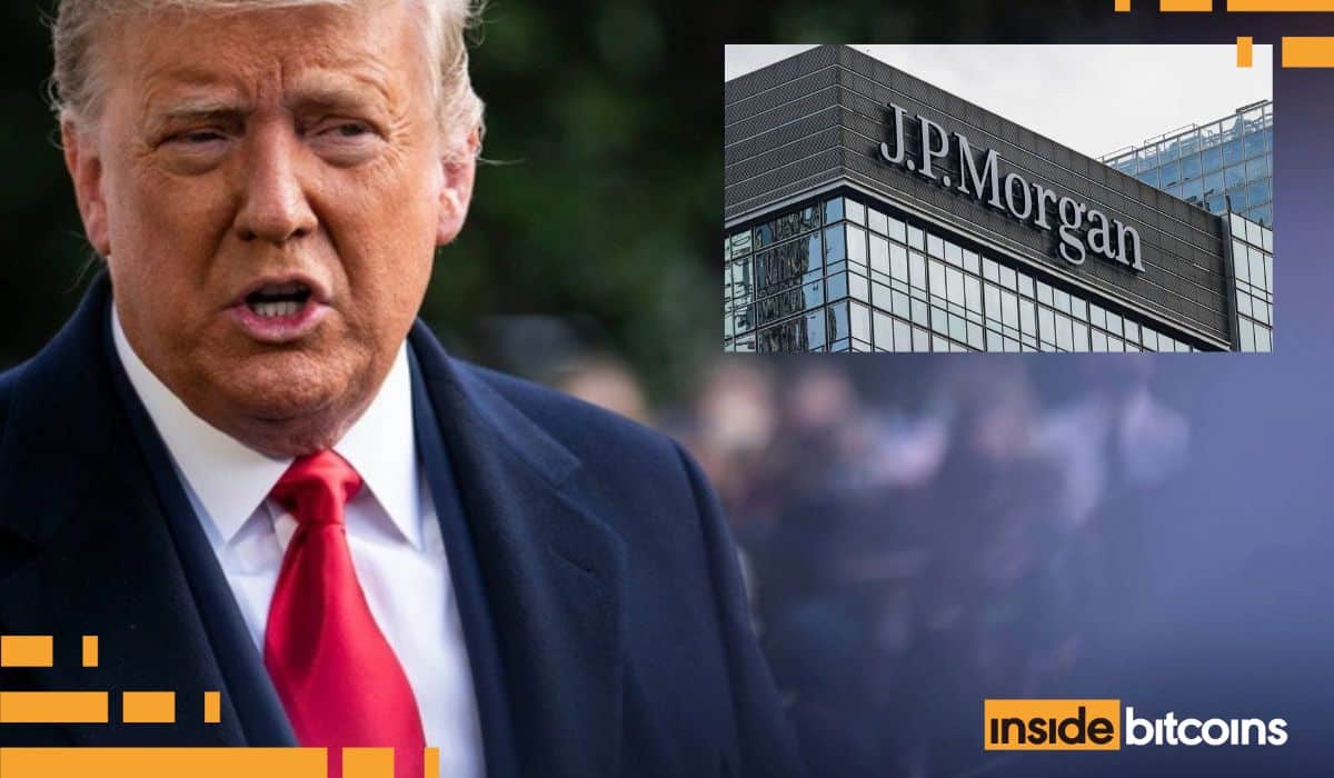 Trumpas padavė į teismą JPMorgan, generalinį direktorių Dimoną dėl 5 mlrd